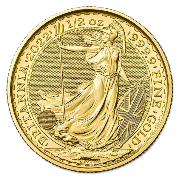 2022 1 oz Gold Britannia .9999 Gold Coin BU